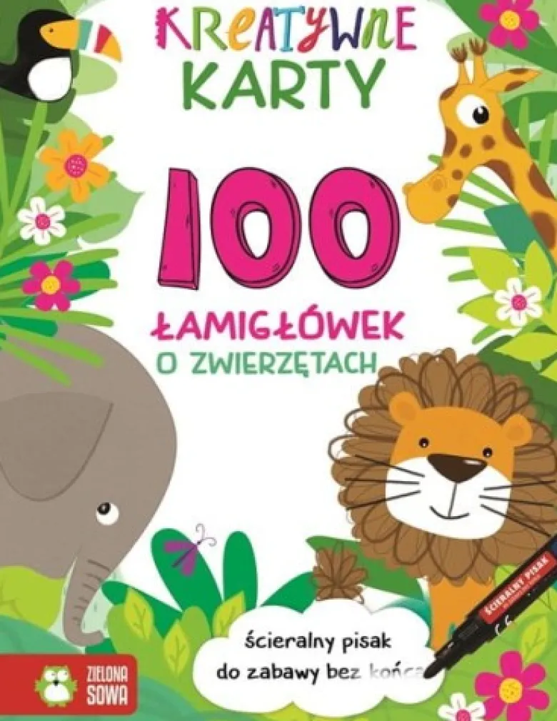 Kreatywne Karty - 100 łamigłówek o zwierzętach