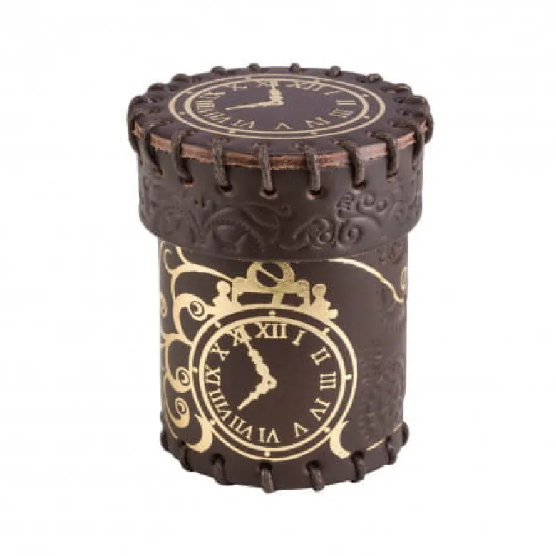Kubek Steampunk Brązowo-złoty, skórzany