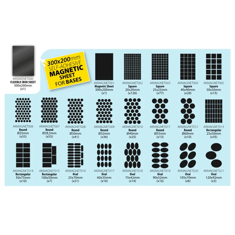 Magnetic Sheet for Bases 300x200mm