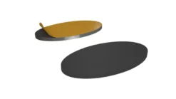 Naklejki magnetyczne do podstawek owalnych 75 mm x 42 mm z wklęsłym spodem (5)
