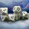 Opaque White/black Polyhedral 7-Dice Set