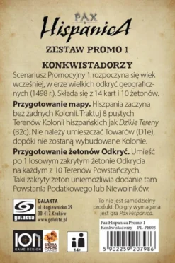 Pax Hispanica: Zestaw Promo 1 - Konkwistadorzy