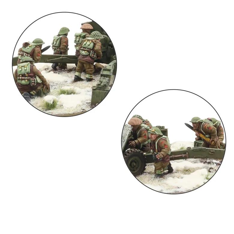 17 pdr Anti-Tank Gun with British Infantry (Winter) Crew