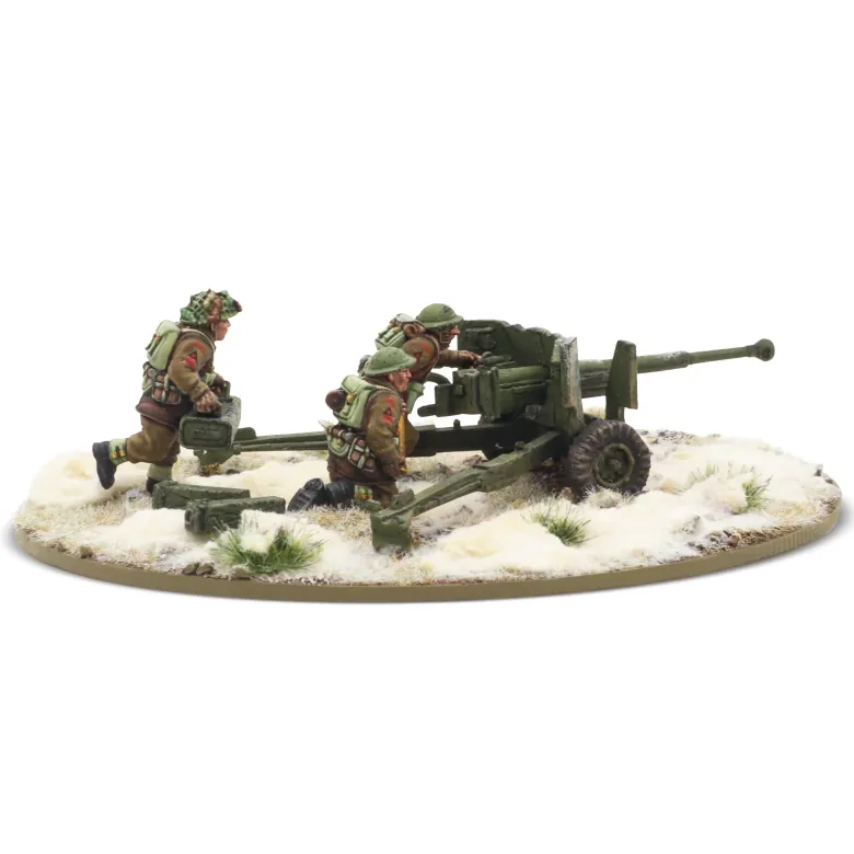 6 pdr Anti-Tank Gun with British Infantry (Winter) Crew
