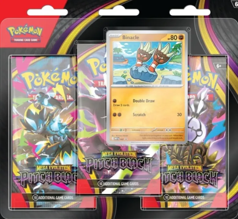 Pokémon TCG: Mega Evolution - Pitch Black - 3-Pack Blister Bundle