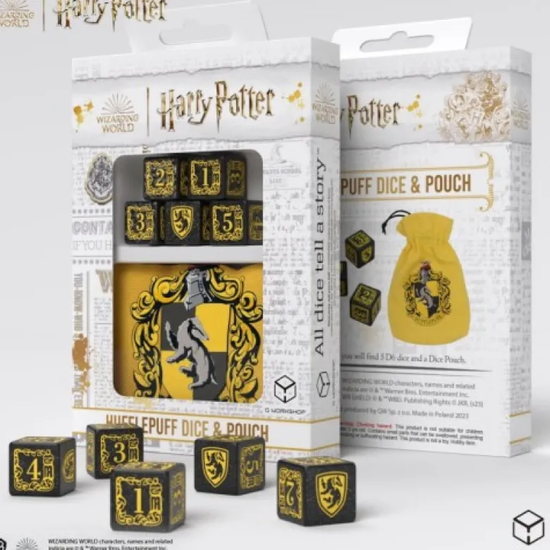 Q: Hufflepuff: Zestaw Kości i Mieszek Hufflepuff