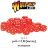 30 Red D6 (10mm)