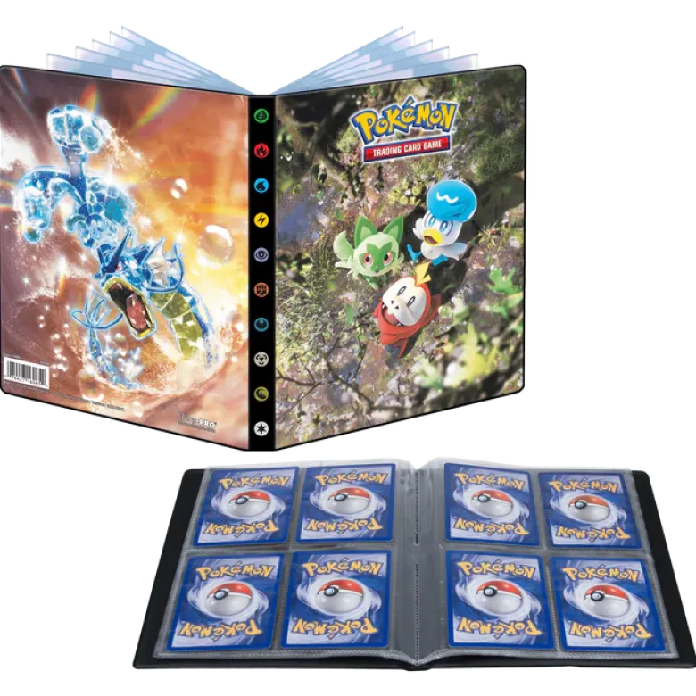 Scarlet and Violet Fuecoco, Sprigatito, Quaxly and Gyarados 4-Pocket Portfolio for Pokémon