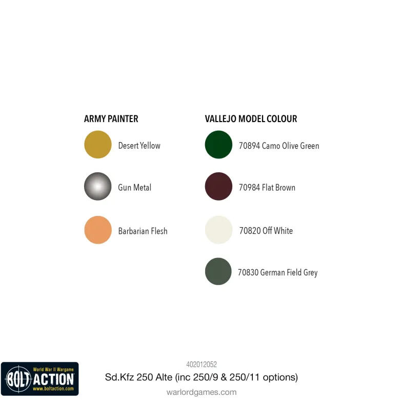 Sd.Kfz 250 (Alte) Half-Track (Options For 250/1, 250/9 & 250/11 Variants)