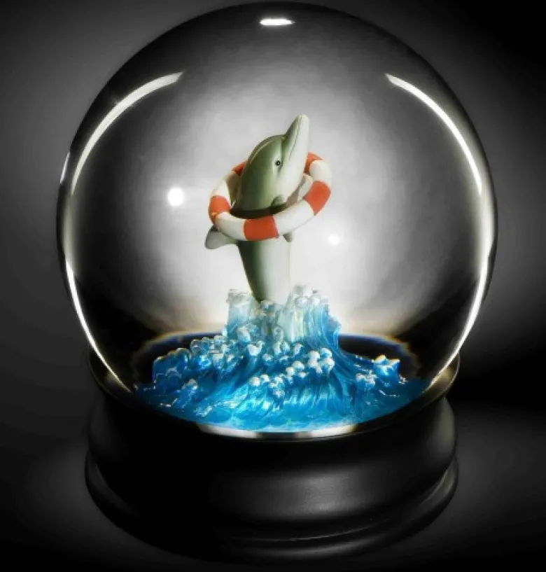 Snowglobe Delfin