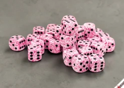 Speckled Pink - zestaw kości k6 12mm (36 kości)