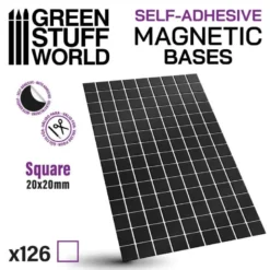 Square Magnetic Sheet SELF-ADHESIVE - 20x20mm