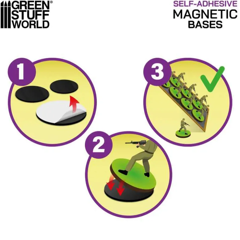 Square Magnetic Sheet SELF-ADHESIVE - 20x20mm