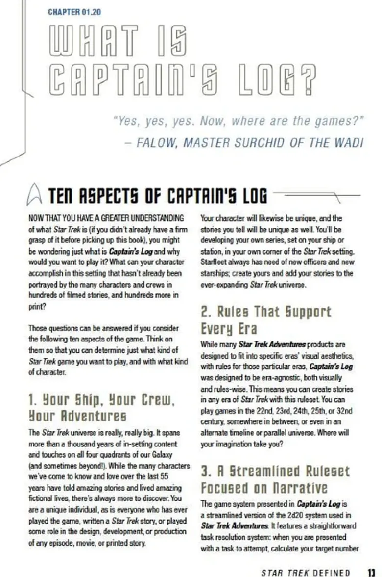 Star Trek Adventures: Captain's Log Solo Roleplaying Game