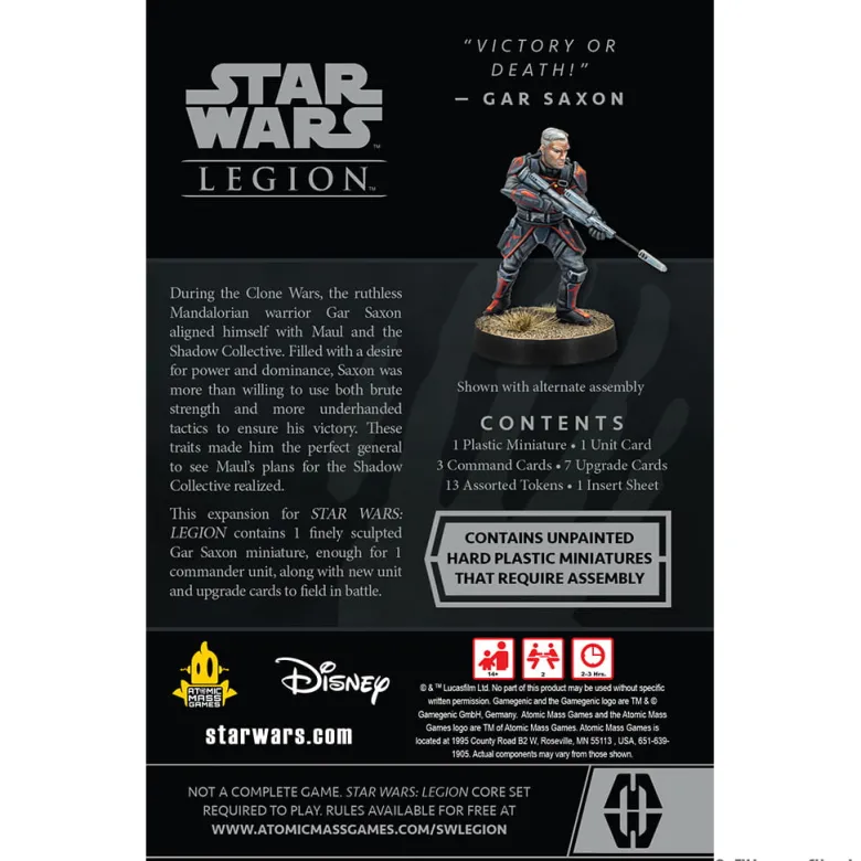 Star Wars: Legion - Gar Saxon Commander Expansion