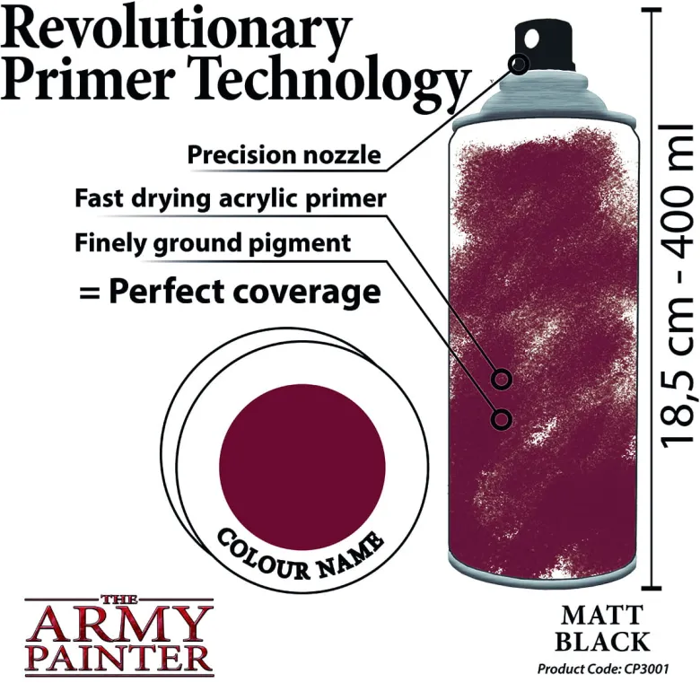 The Army Painter: Base Primer - Matte Black