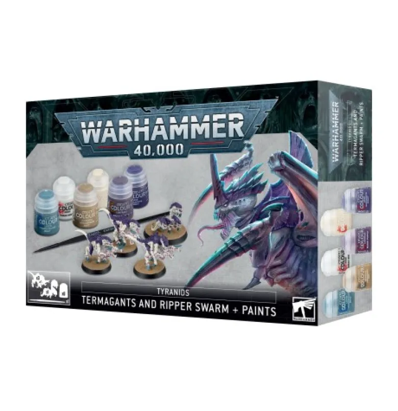 Tyranids: Termagants and Ripper Swarm + Paints Set
