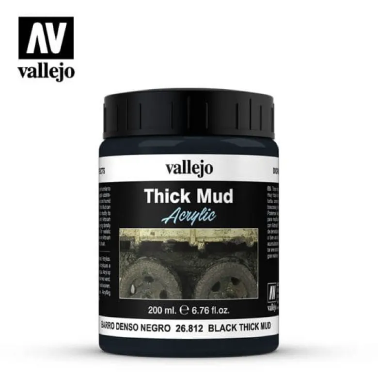 Vallejo Diorama FX - Black Thick Mud 26.812 200ml.