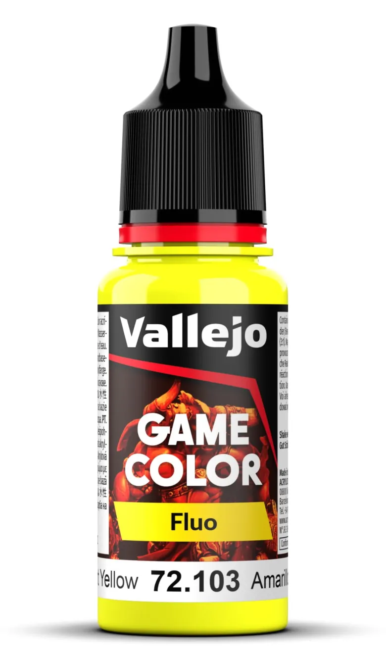 Vallejo Game Color: Fluo - Fluorescent Yellow 72.103 18ml