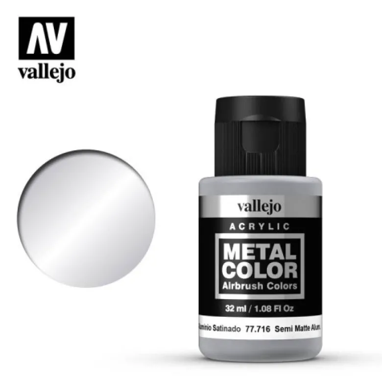 Vallejo Metal Color - Semi Matt Aluminium 77.716 32ml.