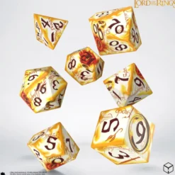Władca Pierścieni. Zestaw Kości Full Art Dice®: Powiernicy Pierścienia - Whitefire Radiance