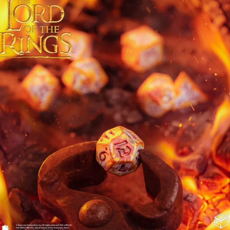 Władca Pierścieni. Zestaw Kości Full Art Dice®: Powiernicy Pierścienia - Whitefire Radiance