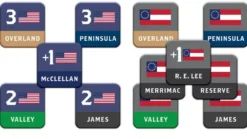War in Virginia 1862 Solitaire Travel Game