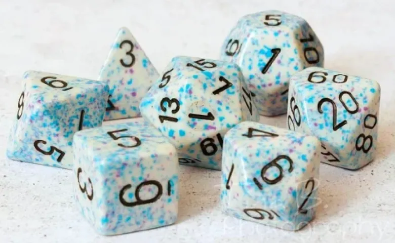 Zestaw Kości Chessex Speckled Exclusive - Forget Me Not