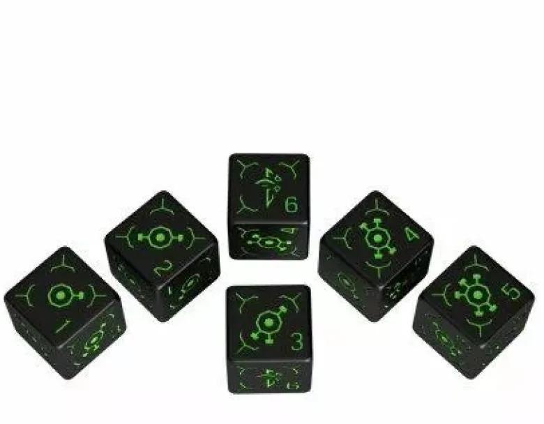 Zestaw Kości Ingress k6- czarno zielone